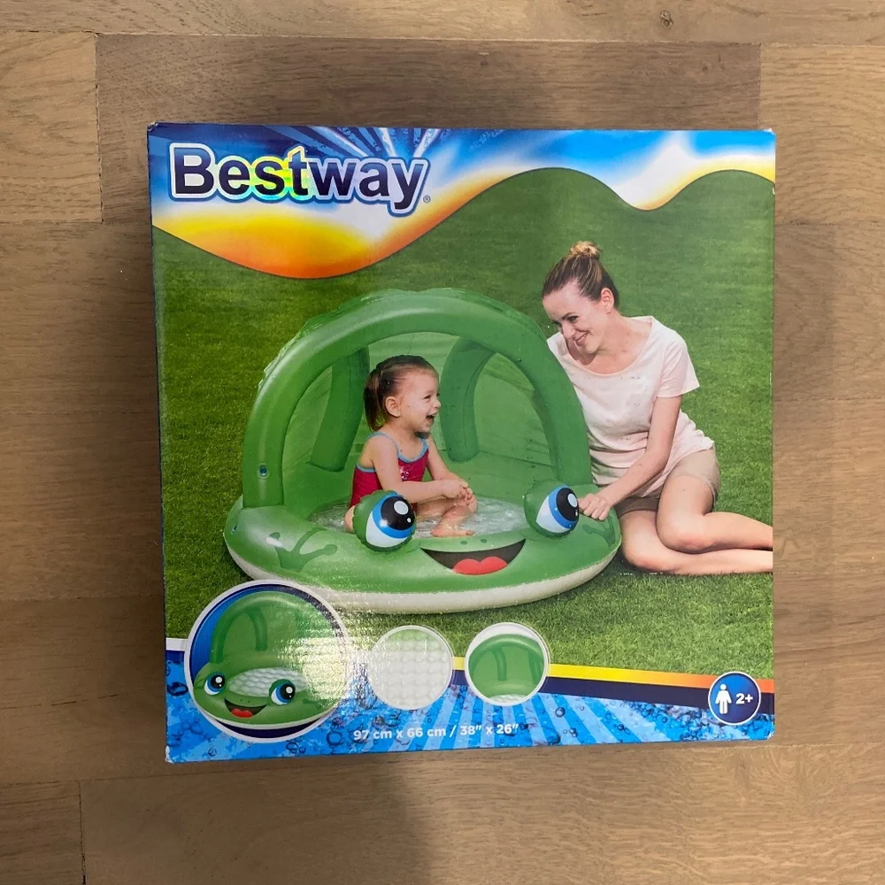 Bestway Inflatable Green Pool with Shade - Picture 1 of 6
